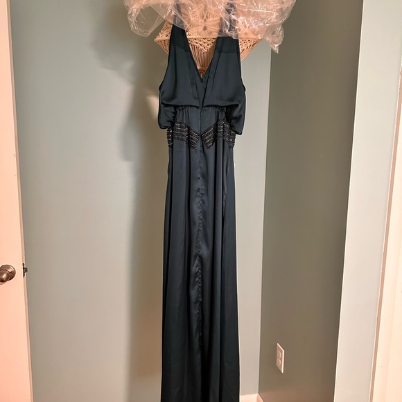 NWT Free People & Candela Satin Jeweled Maxi Gown Size 6 - Picture 10 of 12